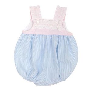 Pink w Blue Seersucker & Worth Ave White Eyelet